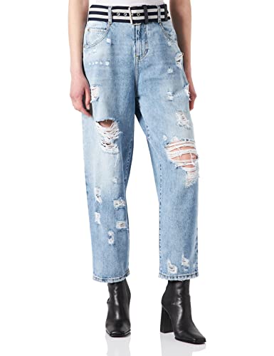 PINKO Damskie spodnie Ester 7 Egg PJ697 Denim F57_BLU-Zaffiro Stella, 26