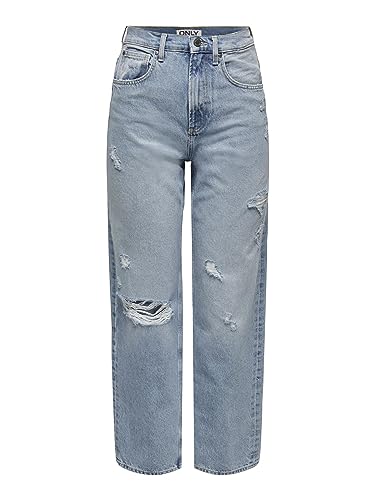 ONLY Onldean EX dżinsy damskie z wysokim stanem, jasnoniebieski (light blue denim), 25W / 32L