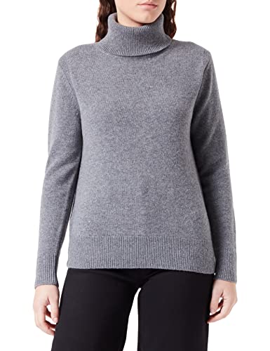 s.Oliver Damski sweter z golfem z mieszanki kaszmiru, Czarny 9730, 42