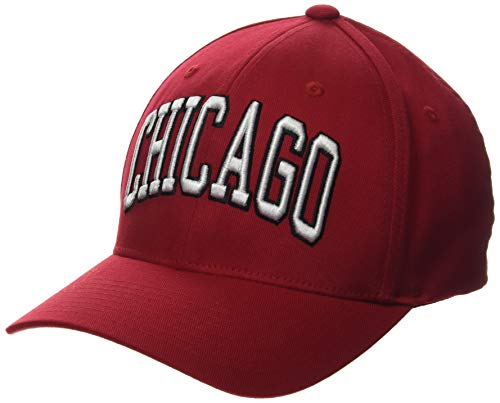 STARTER BLACK LABEL Czapka z daszkiem Flexfit z haftem Chicago z przodu, dopasowana czapka baseballowa, czerwony, L-XL