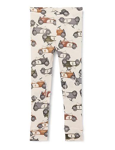 Bestseller A/S NBMWILLITUS Wool LONGJOHN XXIII legginsy, Moonbeam/AOP:AOP, 80, Moonbeam/Aop: aop, 80