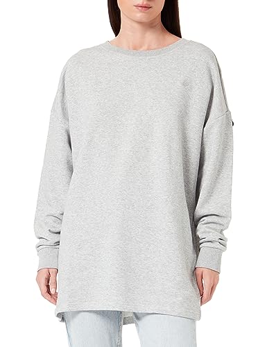 TILDEN Damska bluza oversize 37831142, jasnoszary melanż, L, jasnoszary melanż, L