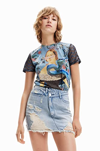 Desigual T-shirt damski, niebieski, S