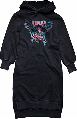 Replay Dziewczęca sukienka SG3629, 098, czarna, 14A