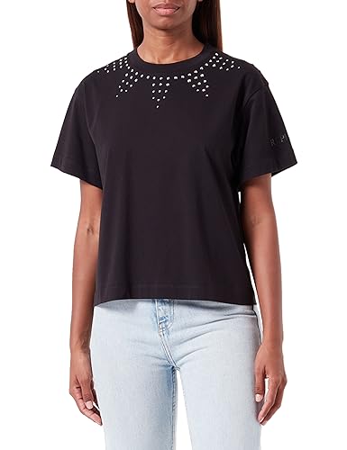 Replay koszulka damska boxy fit, 098 BLACK, XS