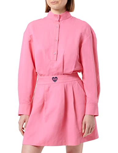 Love Moschino Damska sukienka z długim rękawem, Fuchsia, 40