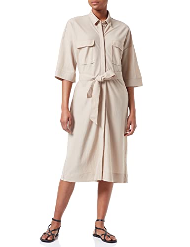 ESPRIT Collection Sukienka koszulowa, LENZING™ ECOVERO™, Light Taupe, M