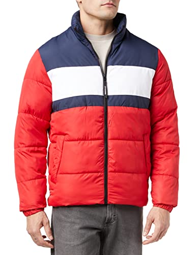 Jack&JONES JJBLOCK męska kurtka puchowa z kołnierzem, True Red, M, czerwony (True Red), M