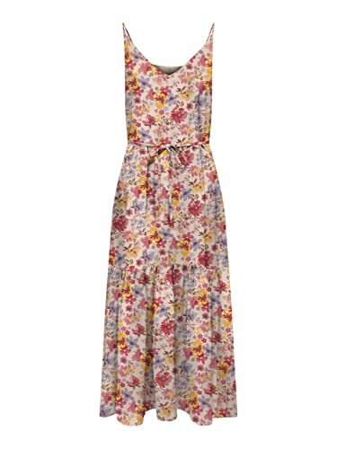 ONLY Women's ONLSTAR Life FIA Singlet Maxi Dress PTM sukienka, Camellia Rose/AOP:Star Summer Flowers, L, Camellia Rose/Aop:star Summer Flowers, L