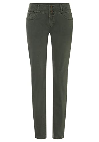 Timezone Damskie spodnie Slim EnyaTZ na czas wolny, oliwkowe drewno, 26