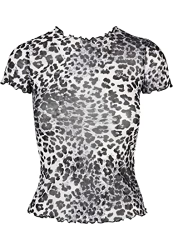 Urban Classics Damska koszulka z siateczki, Snowleo, 5XL
