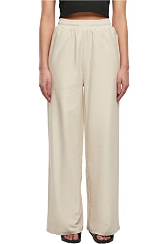 Urban Classics Damskie spodnie damskie Straight Rib Terry Pants, spodnie z materiału dla kobiet z prostą nogawką, dostępne w 2 kolorach, rozmiary XS - 5XL, softseagrass, L