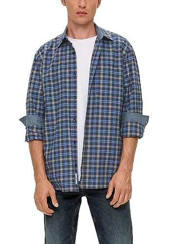 s.Oliver męska koszula z długim rękawem, Regular Fit Blue, S, niebieski, S