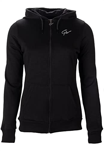 GORILLA WEAR Damska bluza z kapturem Pixley zapinana na zamek, Czarny, L