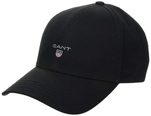 Gant Mężczyźni New Twill Czapka, Czarny, Rozmiar Uniwersalny