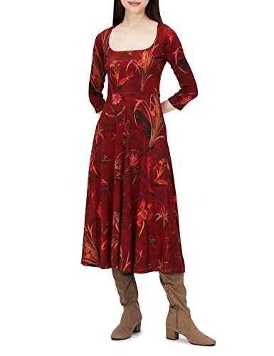 Desigual Damska sukienka casualowa z kwiatami, czerwony, XS