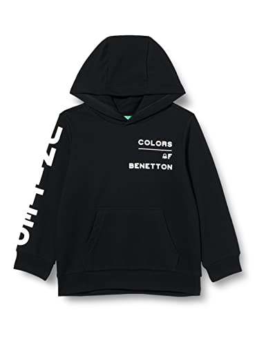 United Colors of Benetton Bluza chłopięca z kapturem, Nero 100, XXL