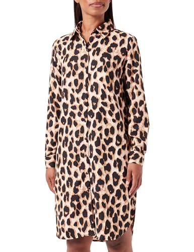 ONLTIANA L/S sukienka koszulowa WVN, Cloud Dancer/Aop: vima Leo, L