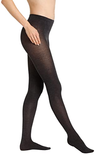 Camano Damskie legginsy Online Women Comfort Soft Cotton Tights 2p, antracyt melanż, 42-44