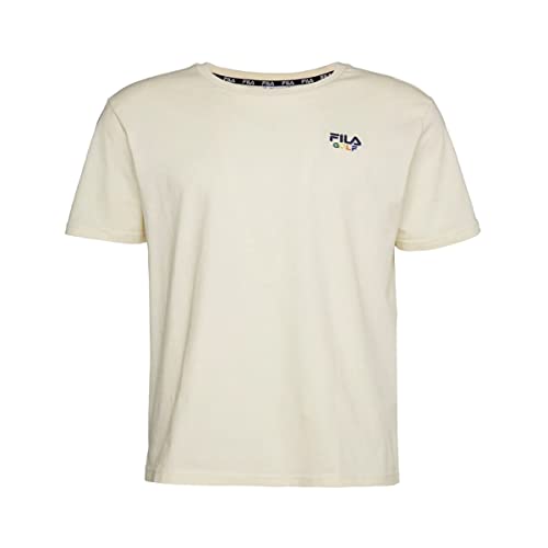 FILA Męski T-shirt BINZEN Regular Graphic Antique White, L, Antique White, L