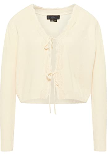 NALLY Damski kardigan 11019455-NA02, wełniany biały, M/L, biały (wollweiss), M-L