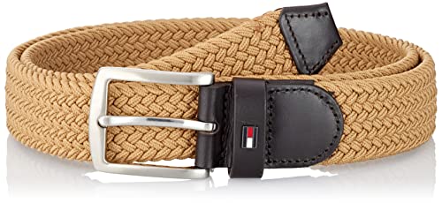 Tommy Hilfiger Pasek męski Denton Elastyczny Płócienny Pas, Khaki Countryside, 110