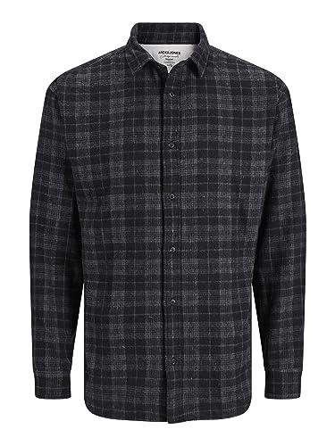 JACK&JONES męska koszula JORCARL z długim rękawem, LS BLK, czarna, L