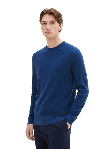 TOM TAILOR Sweter męski plus size, 32618 - Hockey Blue Dark Melange, XXL