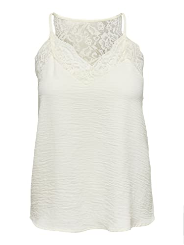 ONLY Damski top Onlmette Sl Mix Big Lace Singlet Nooswvn, Tofu, M