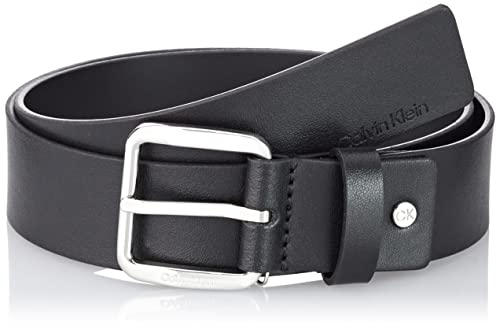 Calvin Klein Pasek Męski Ck Zwięzły 3.5 cm Skórzany Pasek, Czarny (Ck Black), 85