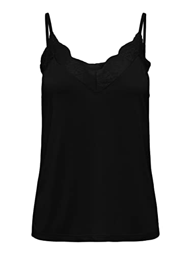 Bestseller A/S Damski ONLFREE S/L LACE MODAL JRS Top, czarny, M, czarny, M