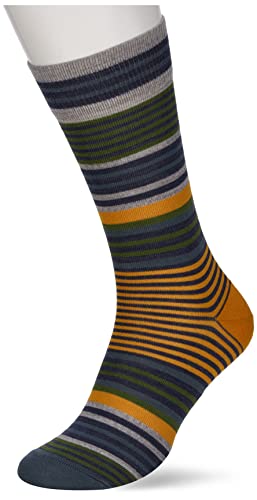 Burlington Skarpety Stripe żywa wełna męskie czarne szare wiele innych kolorów wzmocnione skarpety męskie ze wzorem oddychające paski 1 para