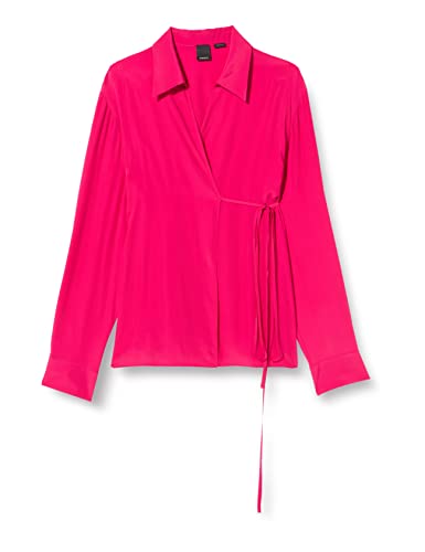 Pinko Damska koszula z krepą de chine, WWE_fuksja przytulna, 16 (XL), Wwe_fuksja przytulna, 42