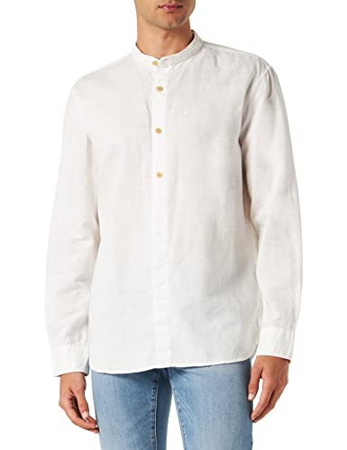 camel active Męska koszula 409127/1S37, biała (Broken White), XXL, Broken White, XXL