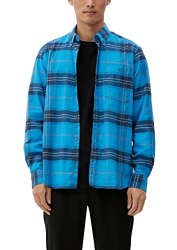 s.Oliver Koszula męska z długim rękawem, niebiesko-zielona, 3XL, Niebieski zielony, 3XL