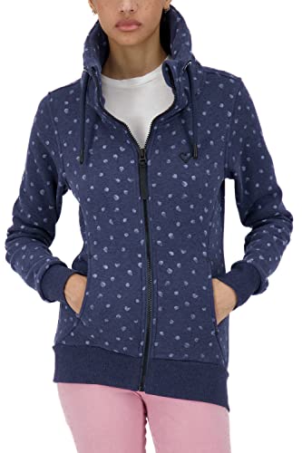 Alife and Kickin VivianAK B damska bluza dresowa, bluza na czas wolny, bluza z zamkiem błyskawicznym, XS-XXL, granatowa melanż, S, granatowy melanż