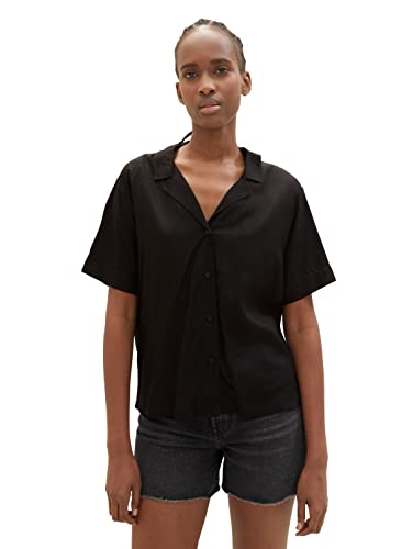 TOM TAILOR Denim Damski Bluzka 1035437, 14482 - Deep Black, L