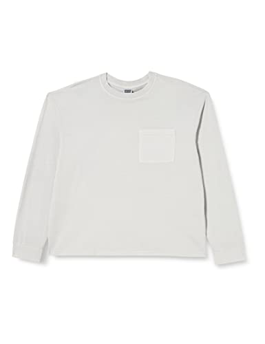 Urban Classics Męski T-shirt z długim rękawem Pigment Dyed Pocket, Lightassphalt, S