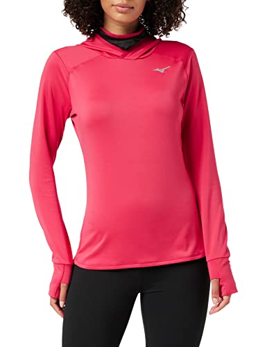 Mizuno Warmalite z kapturem Ls Koszulka damska, Rose Red, M