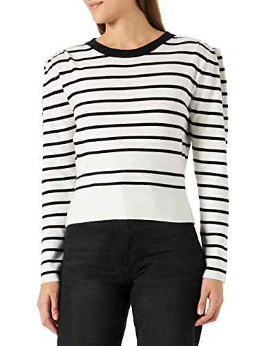 Morgan Sweter damski, biały/czarny, L