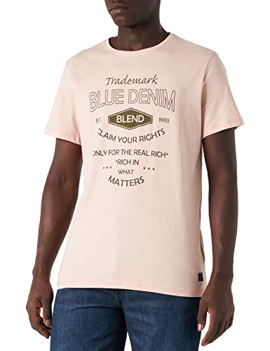 BLEND Koszulka męska, 141506/różowy dym, M