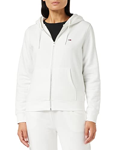 Tommy Jeans Damski sweter Tjw zwykły sweter z kapturem z zamkiem błyskawicznym, Ecru, XXS