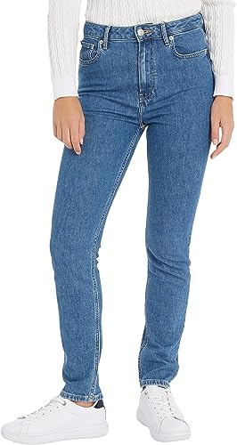 Tommy Hilfiger Damskie spodnie jeansowe Slim Cigarette HW A EVE, 34W / 30L, Ewa, 34W / 30L