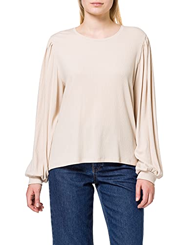 Object Objjamie Balon Sleeve Top Noos Bluzka damska, Sandshell, XS