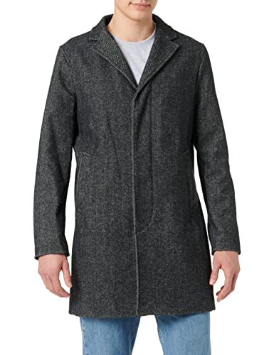 SELETED HOMME Męski płaszcz Slhhagen W Coat B Noos, Dark Grey/Pattern:Salt/Pepper, XXL