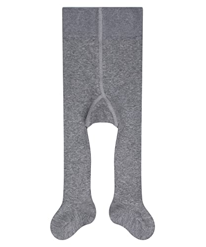 FALKE Uniseks - niemowlęta Rajstopy Family B TI Zrównoważona Bawełna grube jednokolorowe 1 Para, Szary (Light Grey 3400), 62-68 (1-6 miesiące)