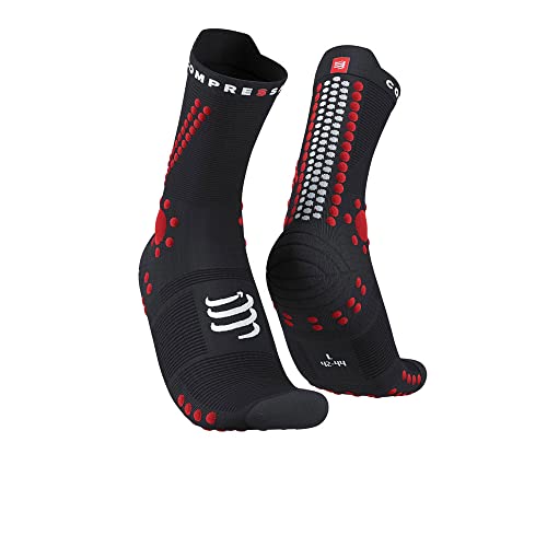 COMPRESSPORT Skarpety Unisex dla dorosłych, Black/Red, 35-38 EU