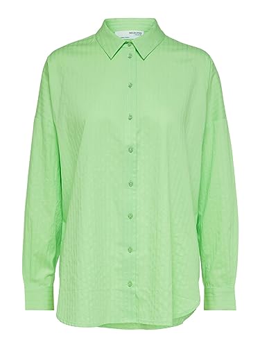 SELECTED FEMME Women's SLFLINA-SANNI LS Shirt NOOS bluzka, Pistachio Green, 34, Pistachio Green, 34