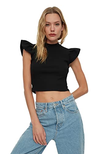 TRENDYOL Bluzka damska, czarny, 34