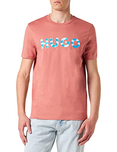 HUGO T-shirt męski, Średni, różowy, 665, XXL